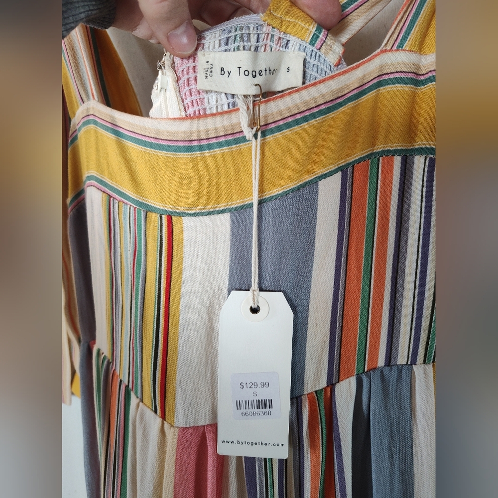 By Together Pastel Striped Maxi Dress - Picture 3 of 3
